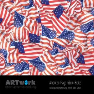 ARTwork, Wassertransferdruck, Folie American Flags, 50cm Breite