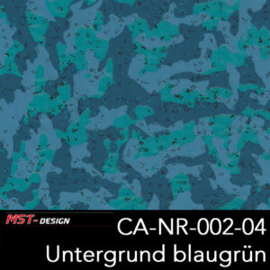 MST-Design, Wassertransferdruck, Camouflage, Folie CA-NR-002-04, Untergrund blaugrün