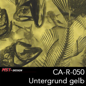 MST-Design, Wassertransferdruck, Tierknochen, Folie CA-NR-050, Untergrund gelb