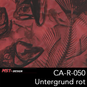 MST-Design, Wassertransferdruck, Tier Knochen, Folie CA-R-050, Untergrund rot
