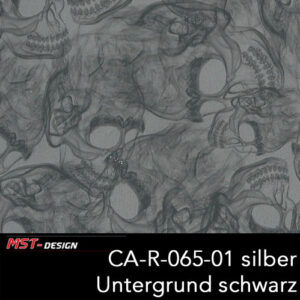 MST-Design, Wassertransferdruck, Folie CA-R-065-01 silber, Untergrund schwarz