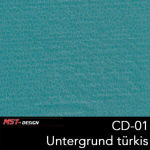 MST-Design, Wassertransferdruck, Folie CD-01, Untergrund türkis