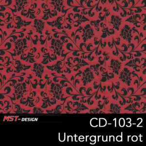 MST-Design, Wassertransferdruck, Folie CD-103-2, Blumen Style, Untergrund rot