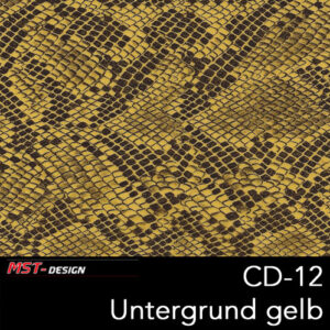 MST-Design, Wassertransferdruck, Folie CD-12, Untergrund gelb