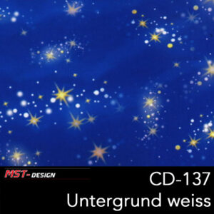MST-Design, Wassertransferdruck, Sternenhimmel, Folie CD-137, Untergrund weiß