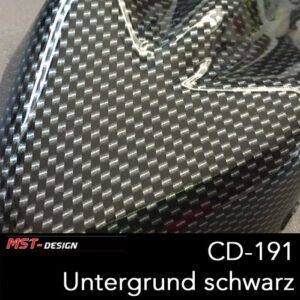 MST-Design, Wassertransferdruck, Folie CD-191, Untergrund schwarz