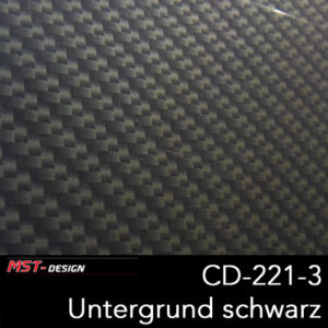 MST-Design, Real Carbon, Wassertransferdruck, Folie CD-221-3, Untergrund schwarz