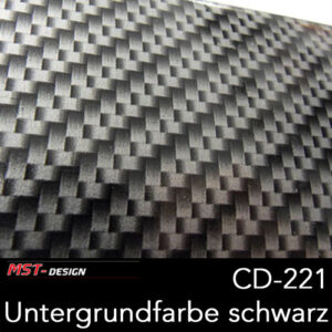 MST-Design, Wassertransferdruck, Folie CD-221, Untergrund schwarz