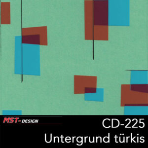 MST-Design, Wassertransferdruck, Folie CD-225, Untergrund türkis