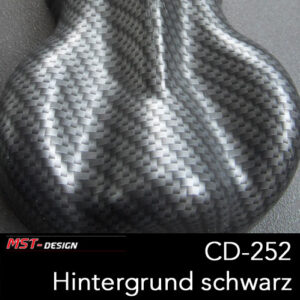 MST-Design, Real Carbon, Wassertransferdruck, Folie CD-252, Untergrund schwarz