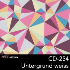 MST-Design, Wassertransferdruck, Folie CD-254, Untergrund weiß