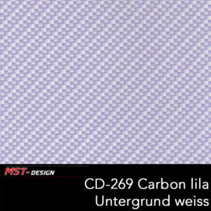 MST-Design, Wassertransferdruck, Folie CD-269 Carbon lila, Untergrund weiß