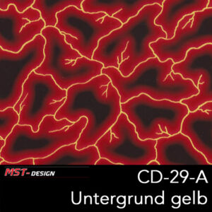 MST-Design, Wassertransferdruck, Folie CD-29-A, Blitz Style, Untergrund Gelb