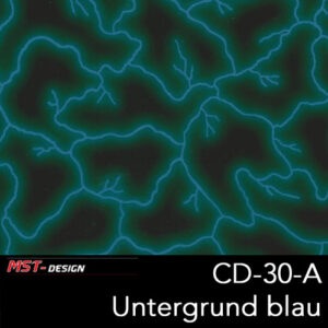 MST-Design, Wassertransferdruck, Folie CD-30-A, Blitz Style, Untergrund Blau