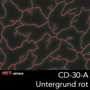 MST-Design, Wassertransferdruck, Folie CD-30-A, Blitz Style, Untergrund Rot