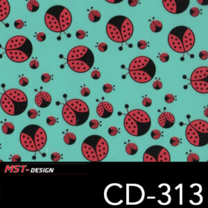 MST-Design, Wassertransferdruck, Marienkäfer, Folie CD-313