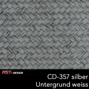 MST-Design, Wassertransferdruck, Folie CD-357 silber, Untergrund weiß