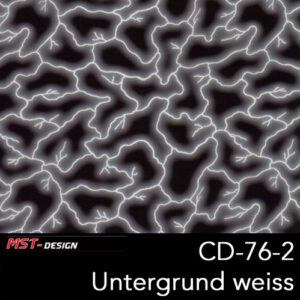 MST-Design, Wassertransferdruck, Folie CD-76-2, Blitz Style, Untergrund Weiß
