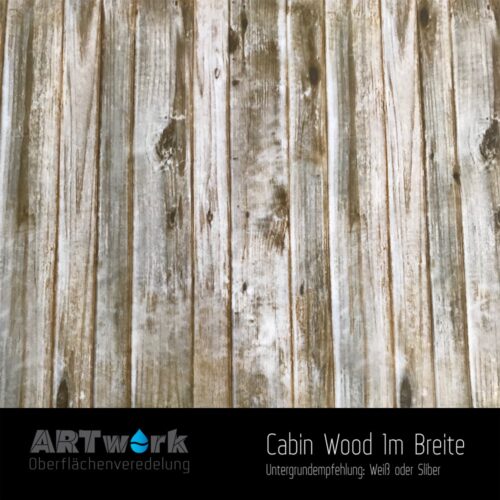 ARTwork, Wassertransferdruck, Folie Cabin Wood, 1m Breite
