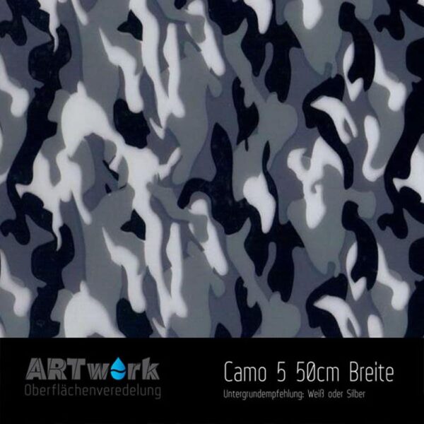 ARTwork, Wassertransferdruck, Folie Camouflage, 50cm Breite