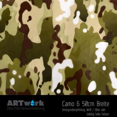 ARTwork, Wassertransferdruck, Folie Camouflage 6, 50cm Breite