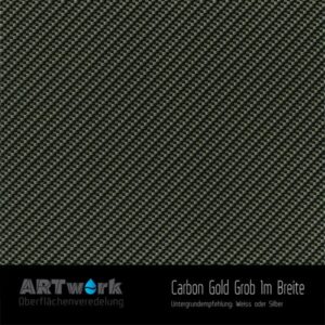 ARTwork, Wassertransferdruck, Folie Carbon Gold Grob, 1m Breite