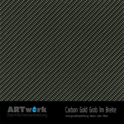 ARTwork, Wassertransferdruck, Folie Carbon Gold Grob, 1m Breite