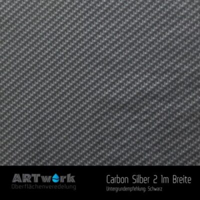 ARTwork, Wassertransferdruck, Folie Carbon Silber 2, 1m Breite