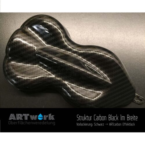 ARTwork, Wassertransferdruck, Folie Struktur Carbon Black, 1m Breite