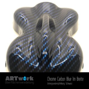 ARTwork, Wassertransferdruck, Folie Chrome Carbon Blue, 1m Breite