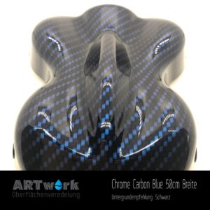 ARTwork, Wassertransferdruck, Folie Chrome Carbon Blue, 50cm Breite