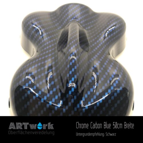 ARTwork, Wassertransferdruck, Folie Chrome Carbon Blue, 50cm Breite