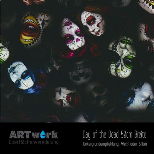 ARTwork, Wassertransferdruck, Folie Day of the Dead, 50cm Breite