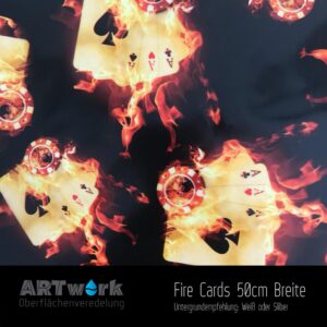 ARTwork, Wassertransferdruck, Folie Fire Cards, 50cm Breite