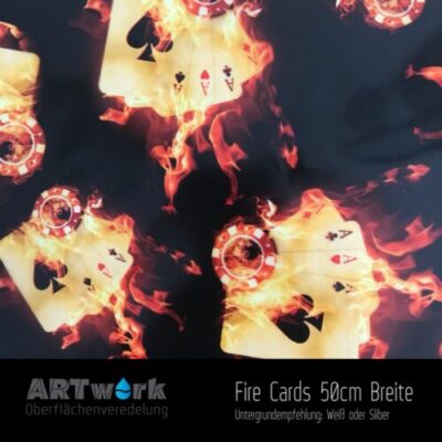 ARTwork, Wassertransferdruck, Folie Fire Cards, 50cm Breite