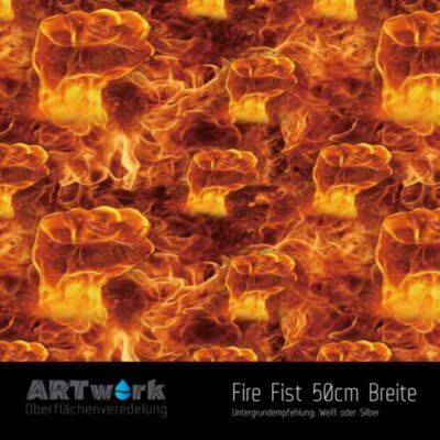 ARTwork, Wassertransferdruck, Folie Fire Fist, 50cm Breite
