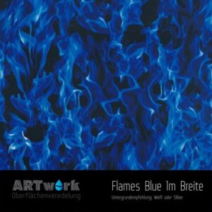 ARTwork, Wassertransferdruck, Folie Flames Blue, 1m Breite