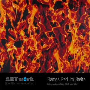 ARTwork, Wassertransferdruck, Folie Flames Red, 1m Breite