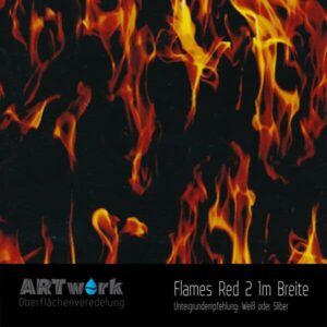 ARTwork, Wassertransferdruck, Folie Flames Red 2, 1m Breite
