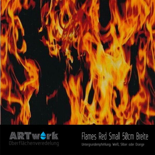 ARTwork, Wassertransferdruck, Folie Flames Red Small, 50cm Breite