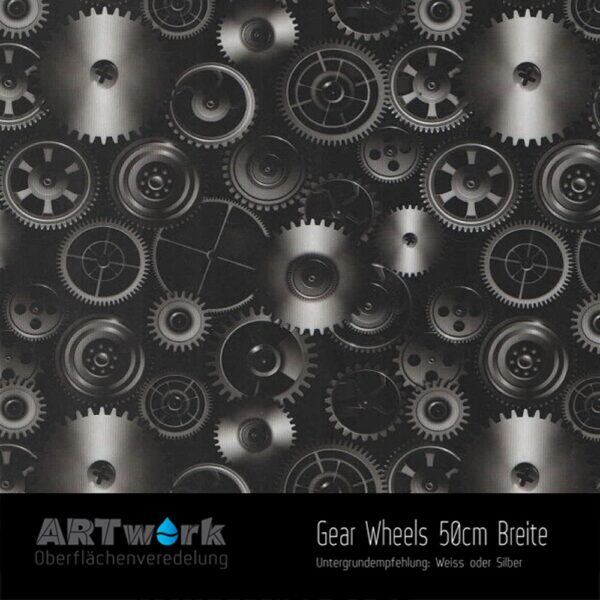 ARTwork, Wassertransferdruck, Folie Gear Wheels, 50cm Breite