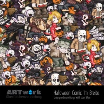 ARTwork, Wassertransferdruck, Folie Halloween Comic, 1m Breite