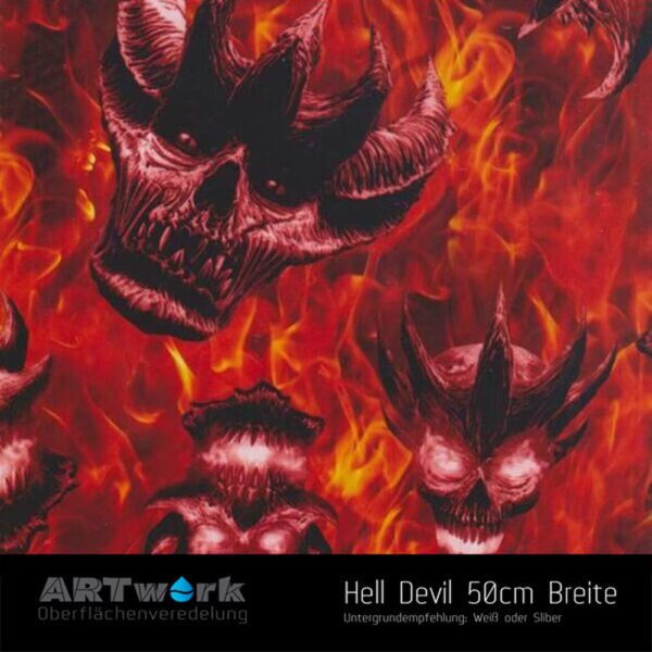 ARTwork, Wassertransferdruck, Folie Hell Devil, 50cm Breite