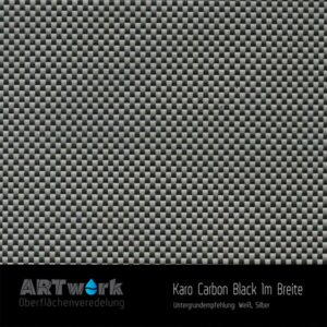 ARTwork, Wassertransferdruck, Folie Karo Carbon Black, 1m Breite