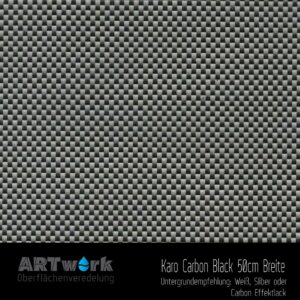 ARTwork, Wassertransferdruck, Folie Karo Carbon Black, 50cm Breite
