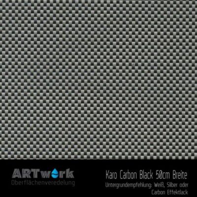 ARTwork, Wassertransferdruck, Folie Karo Carbon Black, 50cm Breite