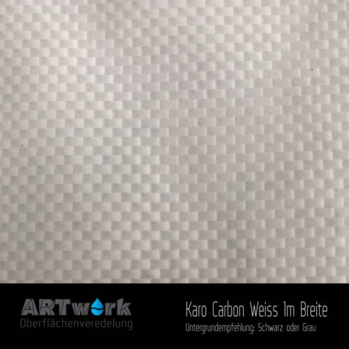 ARTwork, Wassertransferdruck, Folie Karo Carbon Weiß, 1m Breite