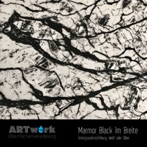 ARTwork, Wassertransferdruck, Folie Mamor Black, 1m Breite