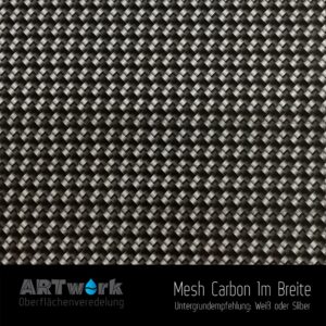 ARTwork, Wassertransferdruck, Folie Mesh Carbon, 1m Breite