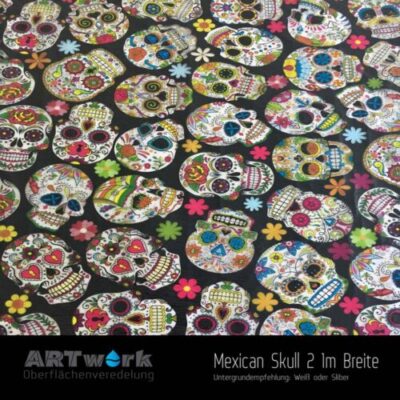 ARTwork, Wassertransferdruck, Folie Mexican Skull 2, 1m Breite
